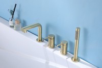 Смеситель на борт ванны Abber Emotion AF8813G золото
