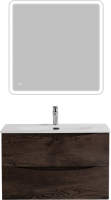 Тумба с раковиной BelBagno Marino-cer-n 80 подвесная, rovere nature grigio