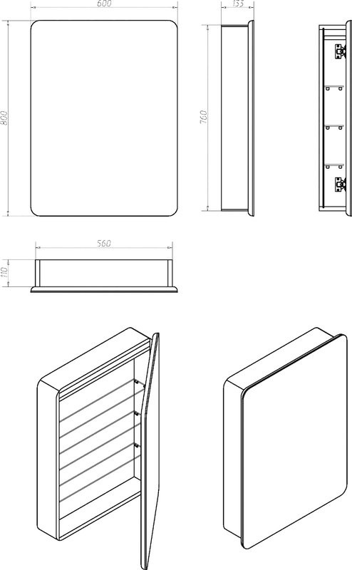 Мебель для ванной комнаты Art&Max Techno 60 айс какао