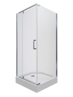 Душевой уголок Triton Терра Хром 90х90 см, с поддоном, профиль хром глянец, стекло прозрачное