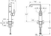 Смеситель для раковины VitrA Suit A4276539 глянцевый черный