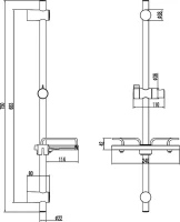 Душевая штанга Lemark LM3775GM графит