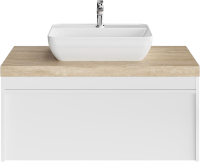 Тумба под раковину KERAMA MARAZZI Modula 100 подвесная, белая глянцевая