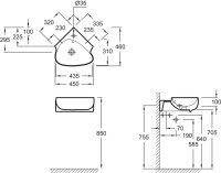 Раковина маленькая в туалет Jacob Delafon Nouvelle Vague EGL112