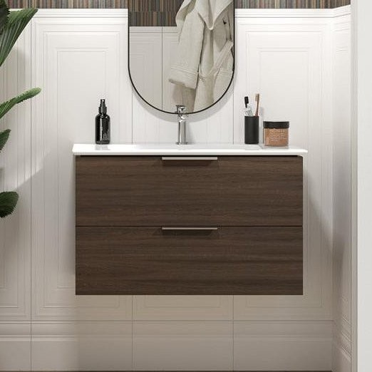 Тумба под раковину KERAMA MARAZZI Piano 85 подвесная, дымчатый вяз