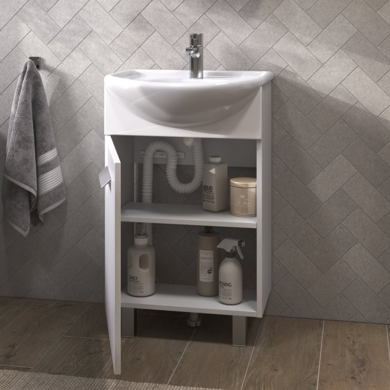 Мебель для ванной комнаты Vigo Hoska 50 1 дверца, белая