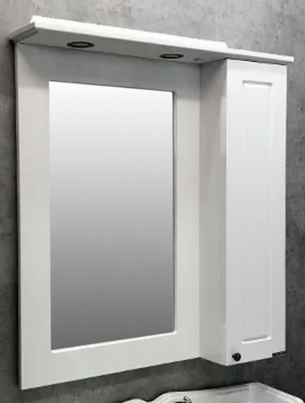 Зеркало Comforty Палермо 80 белый глянец