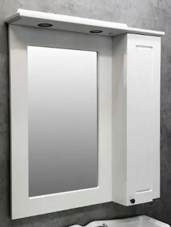Зеркало Comforty Палермо 80 белый глянец