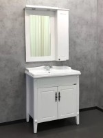 Зеркало Comforty Палермо 80 белый глянец