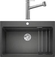 Комплект Мойка Blanco Etagon 8 антрацит + Смеситель Ambis-S 523119 Комплект Мойка Blanco Etagon 8 антрацит + Смеситель Ambis-S 523119