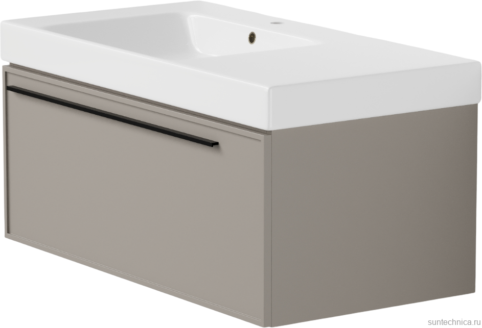 Тумба с раковиной La Fenice Elba 90 подвесная, cappuccino, раковина Cubo 90 L