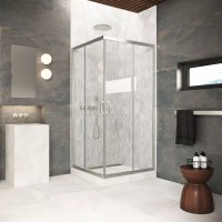 Душевой уголок Vegas Glass ZA Protec 80 04 01 профиль никель, стекло прозрачное