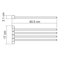 Держатель для полотенец Wasserkraft Wiese 1034GM gun metal