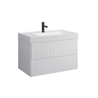 Тумба с раковиной Belux Сиртаки 85 подвесная, белая матовая, раковина 850-02