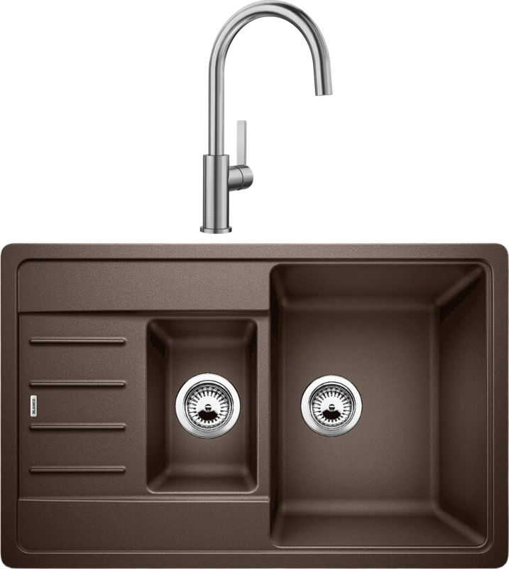 Комплект Мойка Blanco Legra 45 S Compact кофе + Смеситель Candor 523120