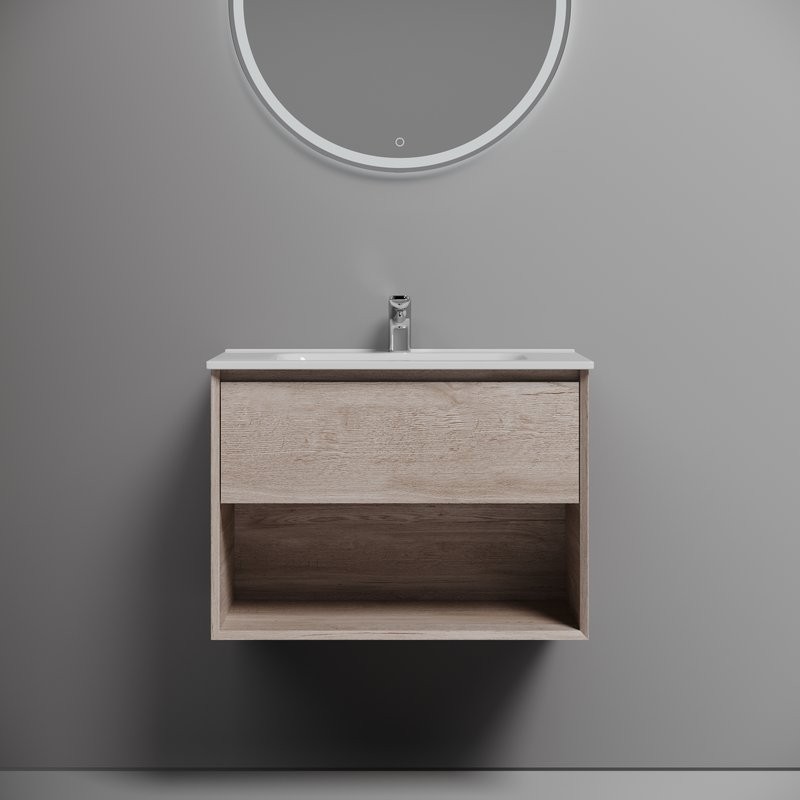 Тумба под раковину Sancos подвесная Marmi 1.0 70 Дуб галифакс натуральный MR1.070EG