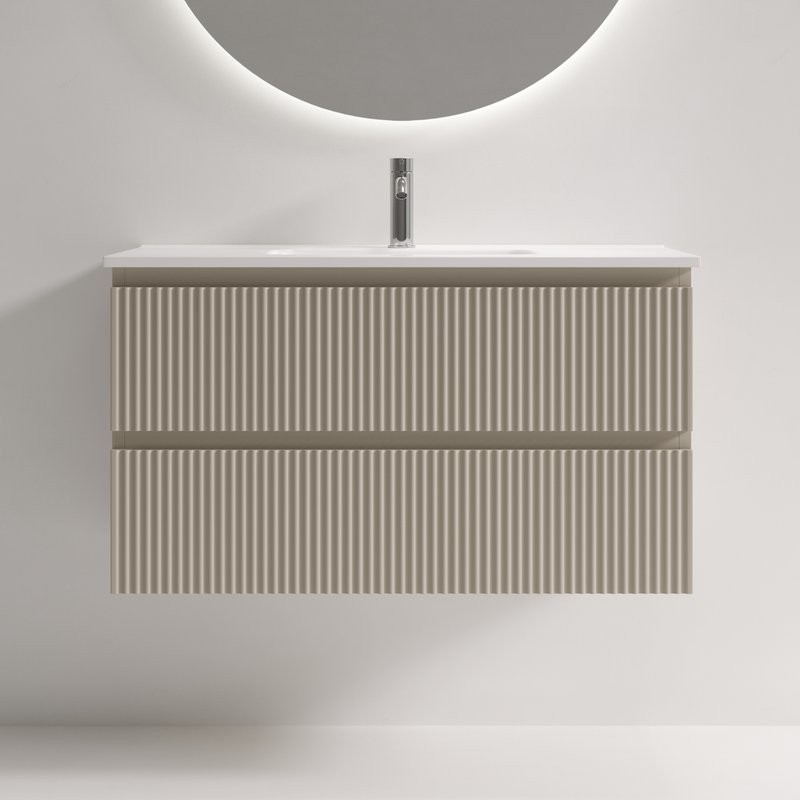 Тумба с раковиной Sancos Snob R 90 Beige Soft, раковина CN7030