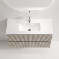 Тумба с раковиной Sancos Snob R 90 Beige Soft, раковина CN7030