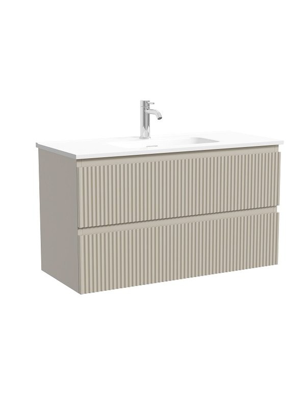Тумба с раковиной Sancos Snob R 90 Beige Soft, раковина CN7030
