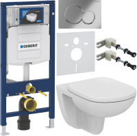 Комплект Унитаз подвесной Ideal Standard Tempo + Крышка T679201 петли хром + Инсталляция Geberit Duofix UP 320 111.300.00.5 + Кнопка Sigma 01 115.770.21.5 хром + Крепления 111.815.00.1 к стене + Звукоизоляция