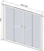 Шторка на ванну Triton мозаика 150 см