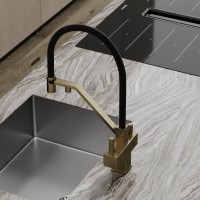 Смеситель для кухни Sancos Loro SC4007BG с гибким изливом, брашированное золото