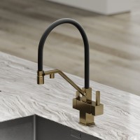 Смеситель для кухни Sancos Loro SC4007BG с гибким изливом, брашированное золото