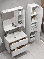 Тумба с раковиной SanStar Ориана 80 подвесная, раковина Santek Миранда 80