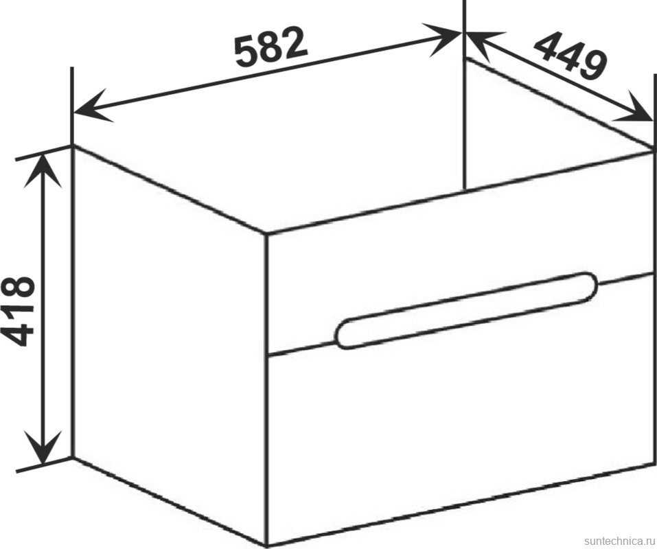 Мебель для ванной комнаты Runo Парма 60 подвесная