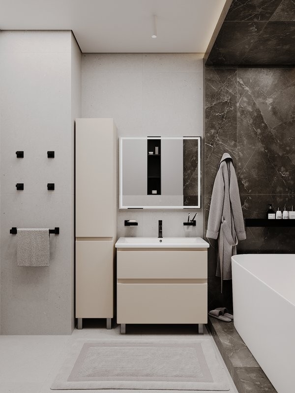 Тумба напольная SanStar Riana 80 Без раковины для ванной комнаты, cappuccino