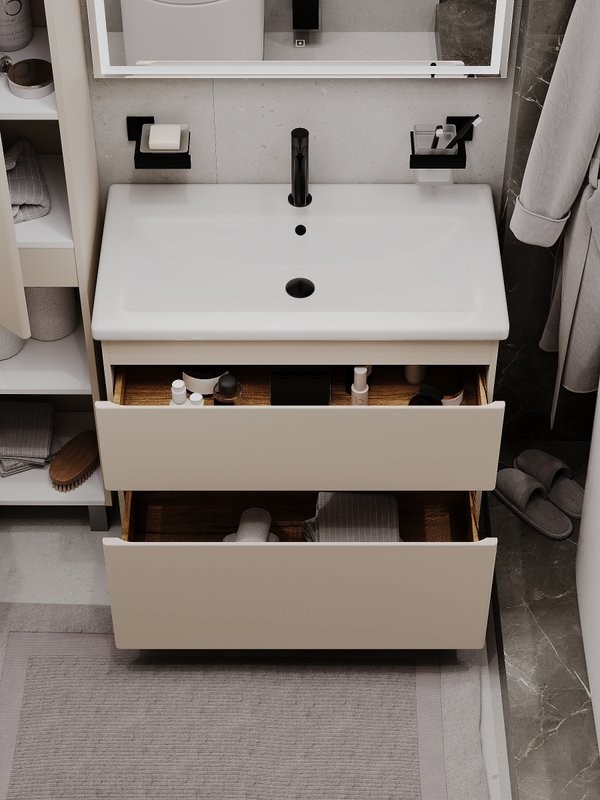 Тумба напольная SanStar Riana 80 Без раковины для ванной комнаты, cappuccino