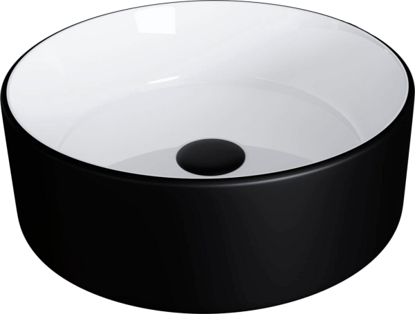 Накладная раковина Grossman GR-4040BW черно-белая