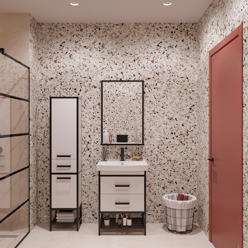 Тумба с раковиной Sanflor Норд 60 с раковиной Strim 60