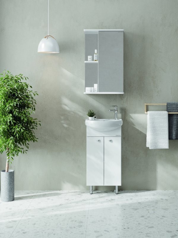 Тумба для ванной комнаты Onika Азов 40 напольная, белая, разборная (под раковину Азов 40)