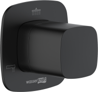 Переключатель потоков Wasserkraft Nuthe A265 С ВНУТРЕННЕЙ ЧАСТЬЮ, на три потребителя, черный soft-touch