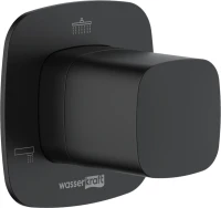 Переключатель потоков Wasserkraft Nuthe A265 С ВНУТРЕННЕЙ ЧАСТЬЮ, на три потребителя, черный soft-touch