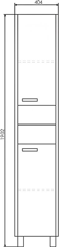 Шкаф-пенал для ванной Comforty Марио 40 напольный, темный дуб