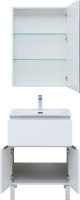 Мебель для ванной комнаты Aquanet Алвита new 60 напольная, белая матовая, с дверками и ящиком