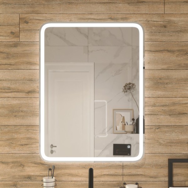 Зеркало DIWO Коломна 60 с подсветкой светодиодной, сенсорное управление, прямоугольное, настенное