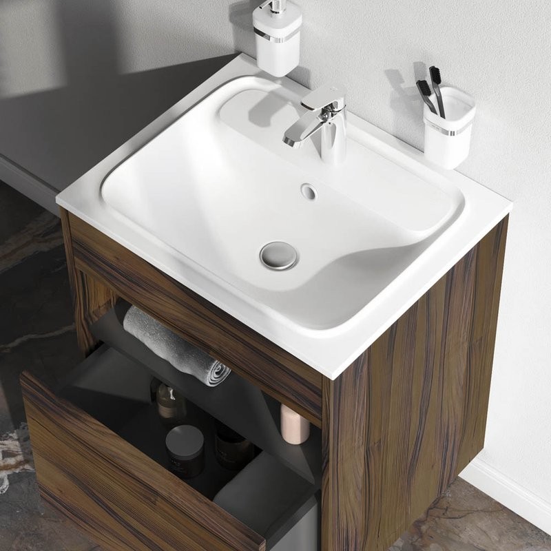 Тумба с раковиной AM.PM Func 60 дуб крафт