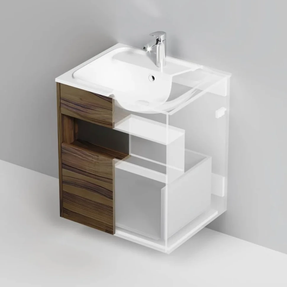 Тумба с раковиной AM.PM Func 60 дуб крафт