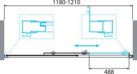 Душевая дверь в нишу BelBagno Due BF 1 120 C Cr