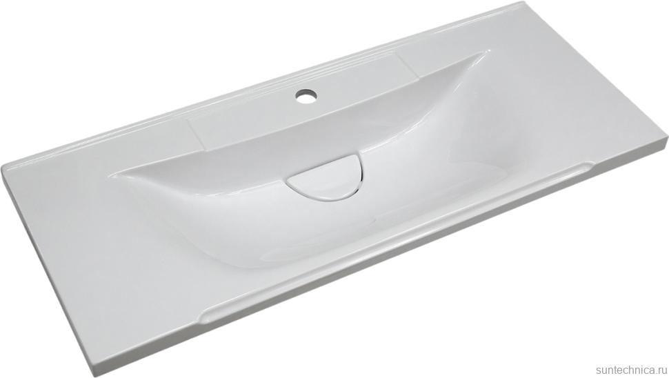 Тумба с раковиной Misty Модерн 100 напольная, матовая белая