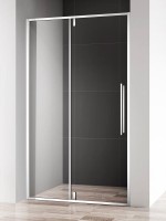 Душевая дверь в нишу AQUAme AQM7108-12 120 см, профиль хром, стекло прозрачное