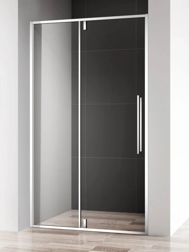 Душевая дверь в нишу AQUAme AQM7108-12 120 см, профиль хром, стекло прозрачное