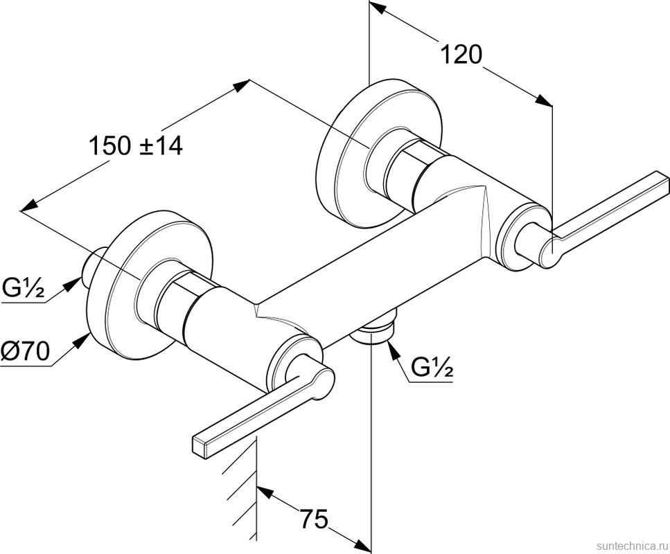 Душевой комплект Смеситель для душа Kludi Nova Fonte Puristic 207100515, хром + Гарнитур Puristic 2085005-15
