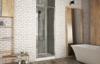 Душевая дверь в нишу Bravat Drop 100x200 складная