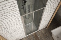 Душевая дверь в нишу Bravat Drop 100x200 складная