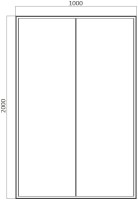 Душевая дверь в нишу Bravat Drop 100x200 складная
