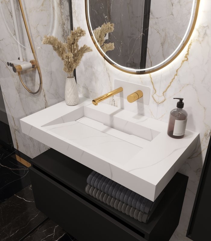 Раковина Armadi Art Flat Calacatta 80